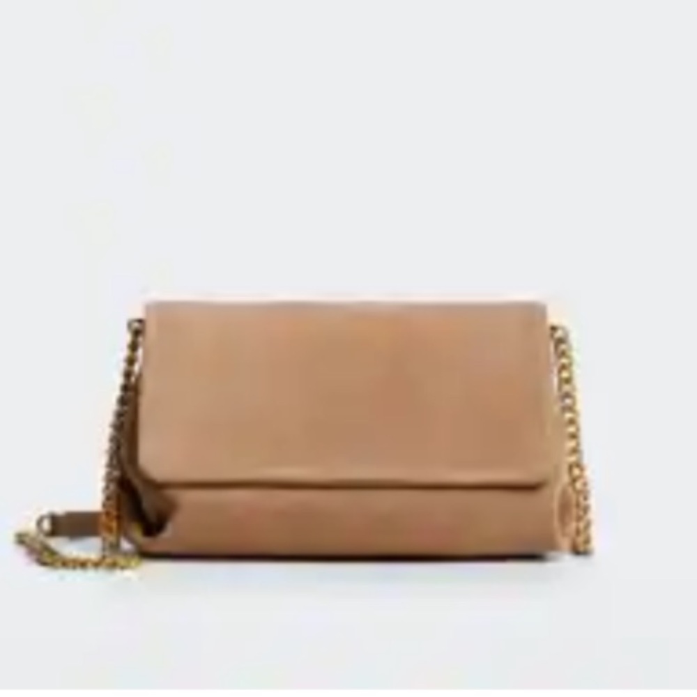 MANGO Chain Suede Bag